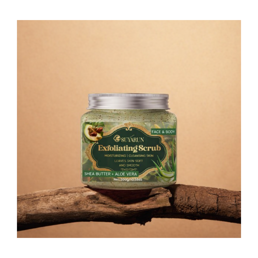 SUYARUN Gommage Exfoliant Visage & Corps – Beurre de Karité & Aloe Vera :