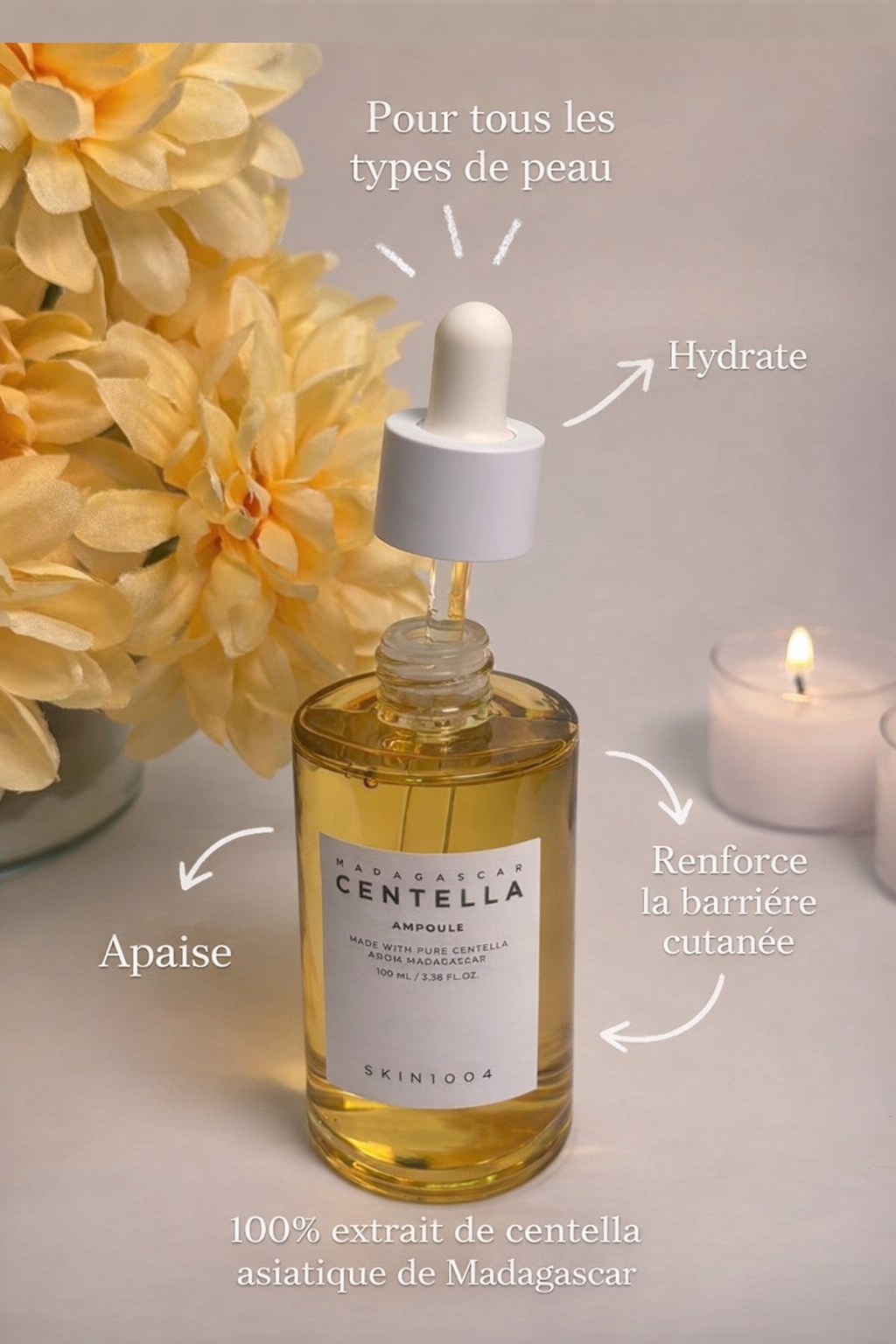 MADAGASCAR centella Ampoule Éclaircissant SPF 50+ PA+++